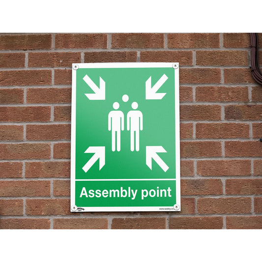 Sealey Safety Sign - Assembly Point - Rigid Plastic SS37P1