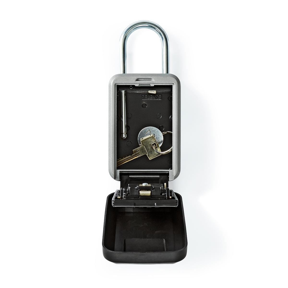 Nedis Vault Key Safe Combination Dial Lock Indoor and Outdoor Black/Silver