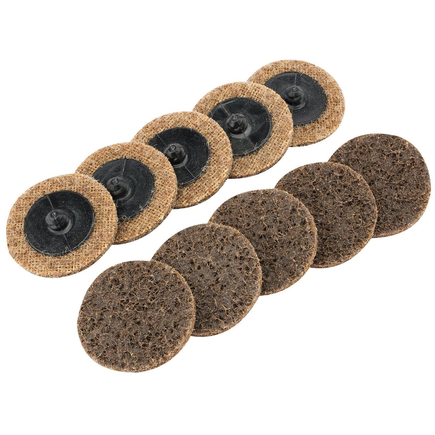 1x Pack Of 10 Draper 50mm Polycarbide Abrasive Pads - Course - 75625