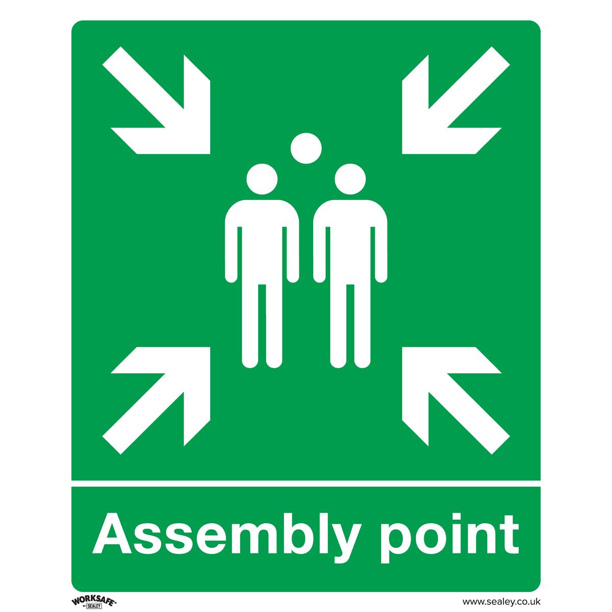 Sealey Safety Sign - Assembly Point - Rigid Plastic SS37P1