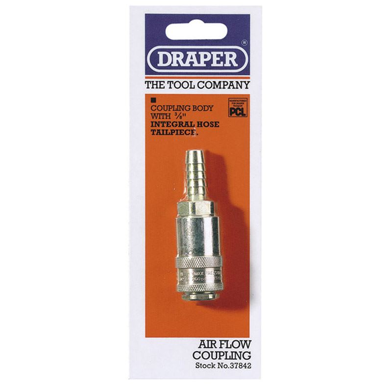 Draper 1x 3/8" Thread PCL Coupling with Tailpiece Professional Tool 37842