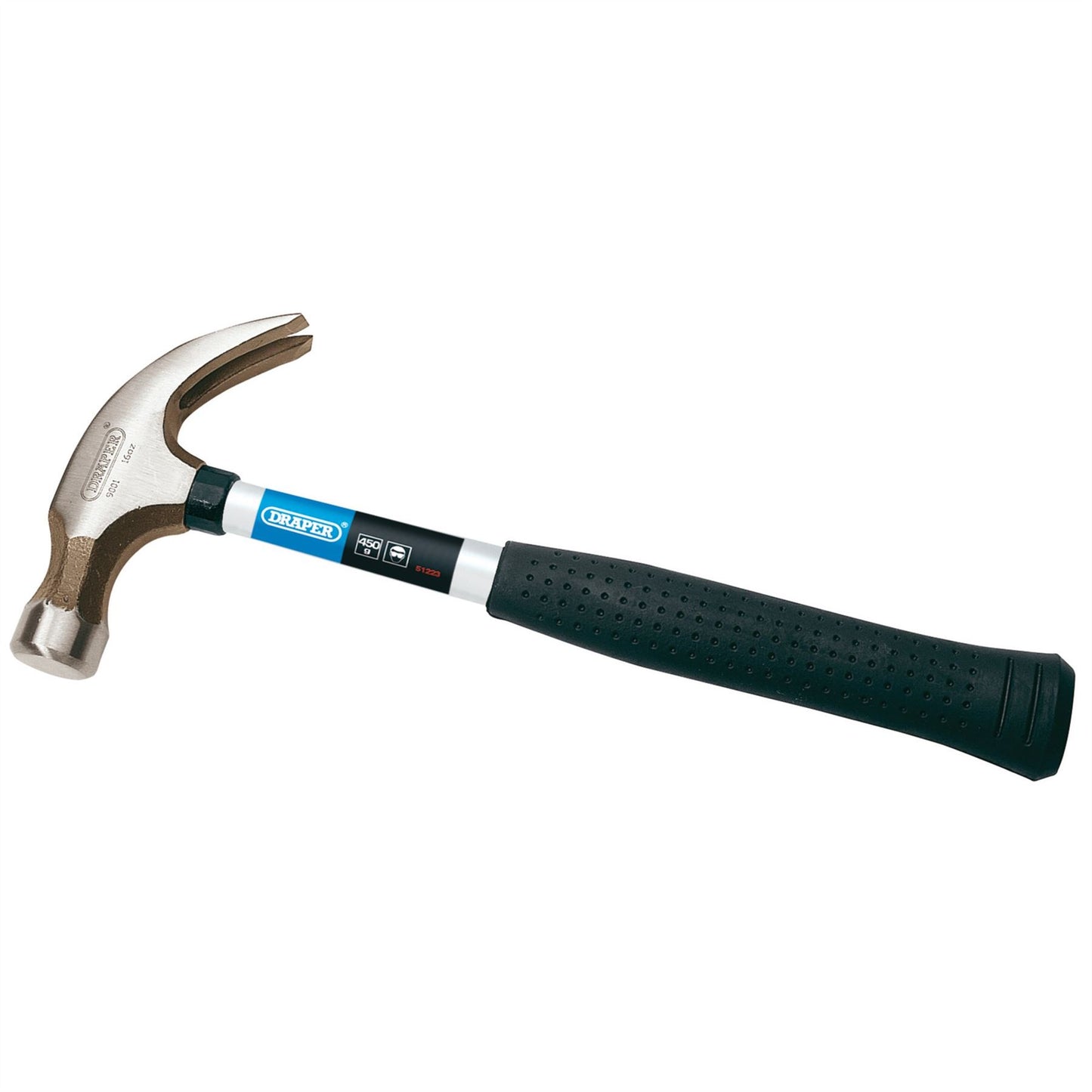 Draper 1x 450G 16oz Tubular Shaft Claw Hammer Professional Tool 51223