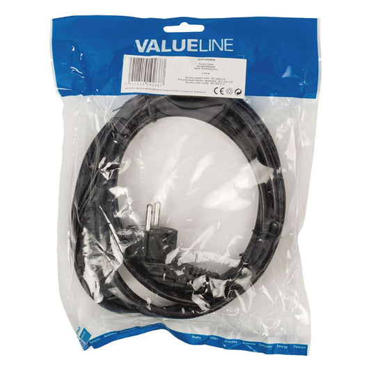Glaxio Power cable Schuko angled male - IEC-320-C13 3m black
