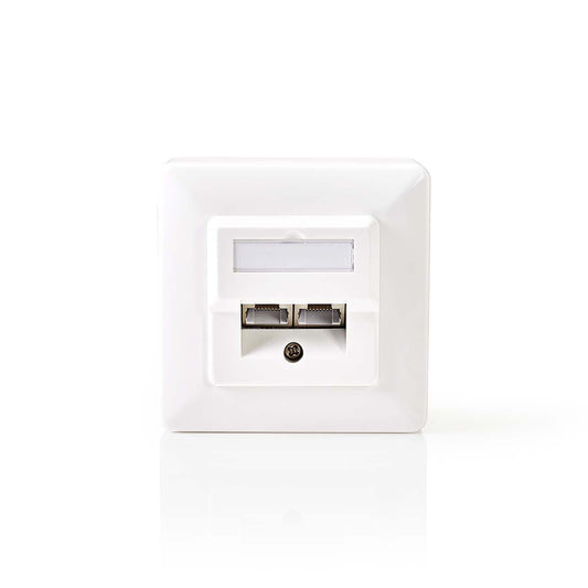 Nedis Network Wall Box 2x RJ45 Female to Surface and Flush Mounting Ivory - CCGP89150IV