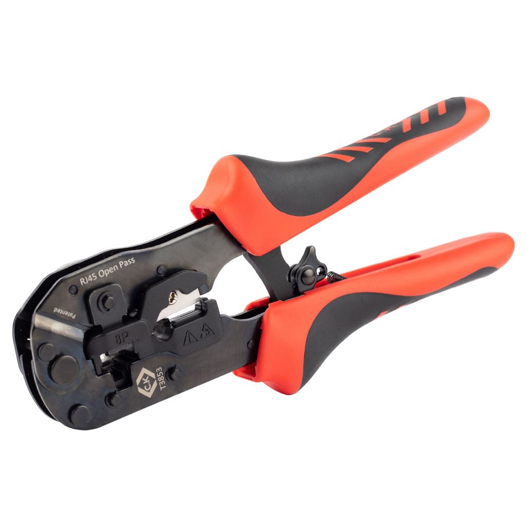 CK Tools Ratchet Crimping Pliers - Pass Thru Mod Plugs T3853