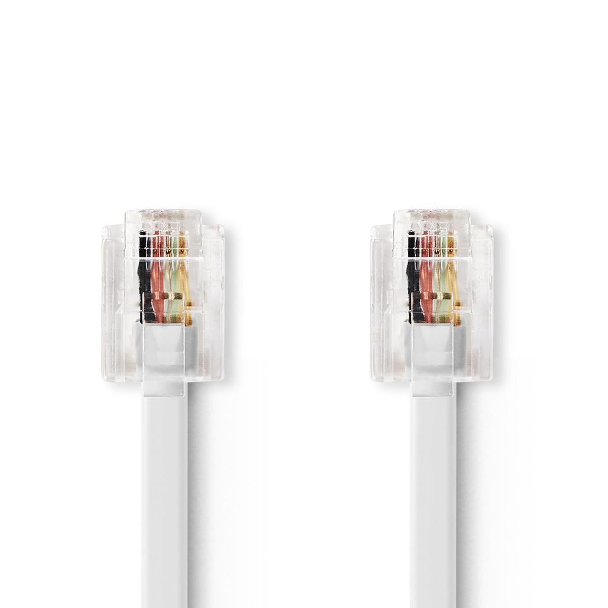 Nedis Telecom Cable RJ11 Male to RJ11 Male 5m White TCGP90200WT50