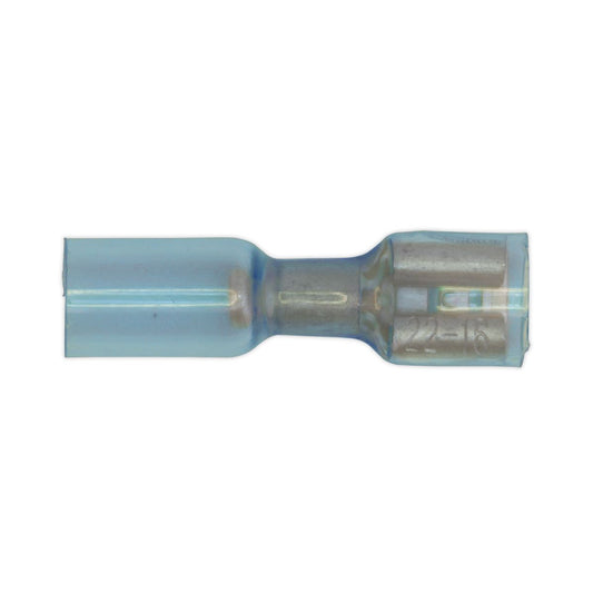 Sealey Heat Shrink Push-On Terminal 6.4mm Female Blue Pack of 25 BTSPF25