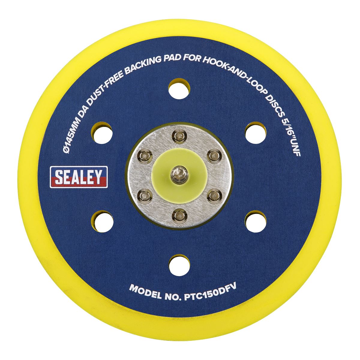 Sealey Dust-Free Backing Pad for Hook-and-Loop Discs 145mm 5/16"UNF PTC150DFV