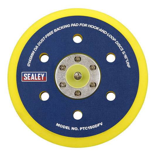 Sealey Dust-Free Backing Pad for Hook-and-Loop Discs 145mm 5/16"UNF PTC150DFV