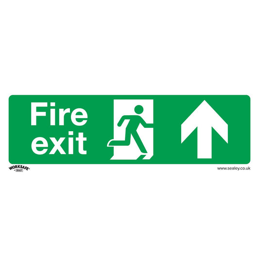 Sealey Safety Sign - Fire Exit (Up) - Rigid Plastic SS28P1