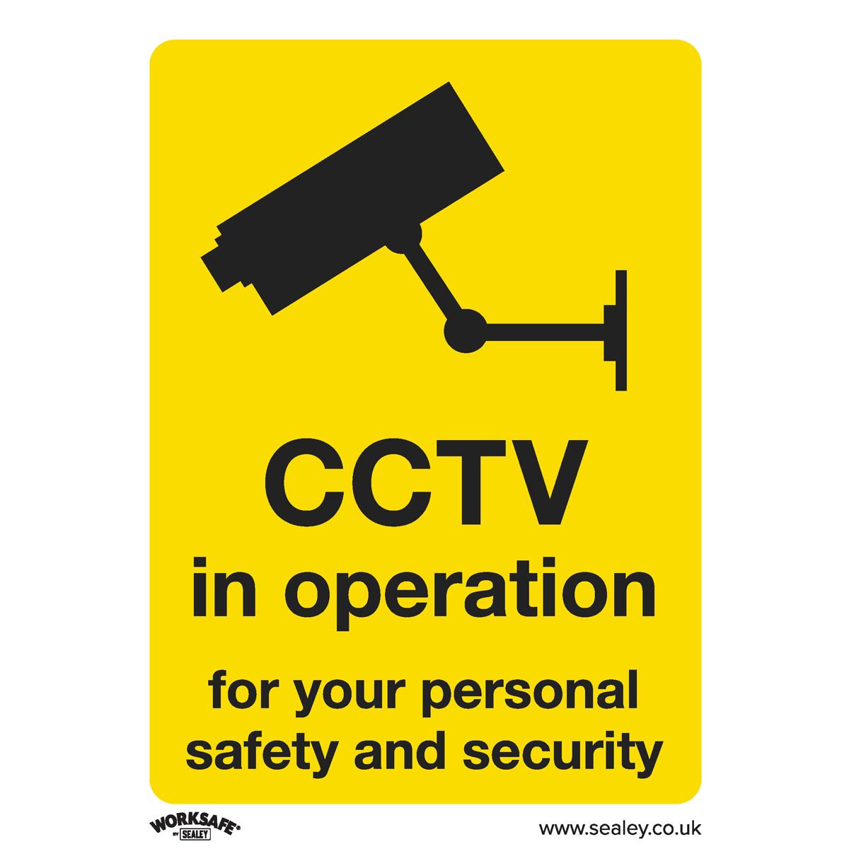 Sealey Safety Sign - CCTV - Rigid Plastic - Pack of 10 SS40P10