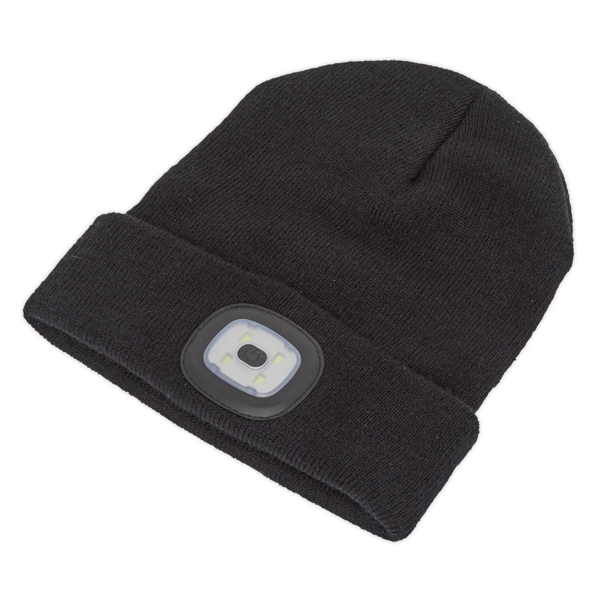 Sealey Beanie Hat with Rechargeable Spotlight 4 SMD LED LED185