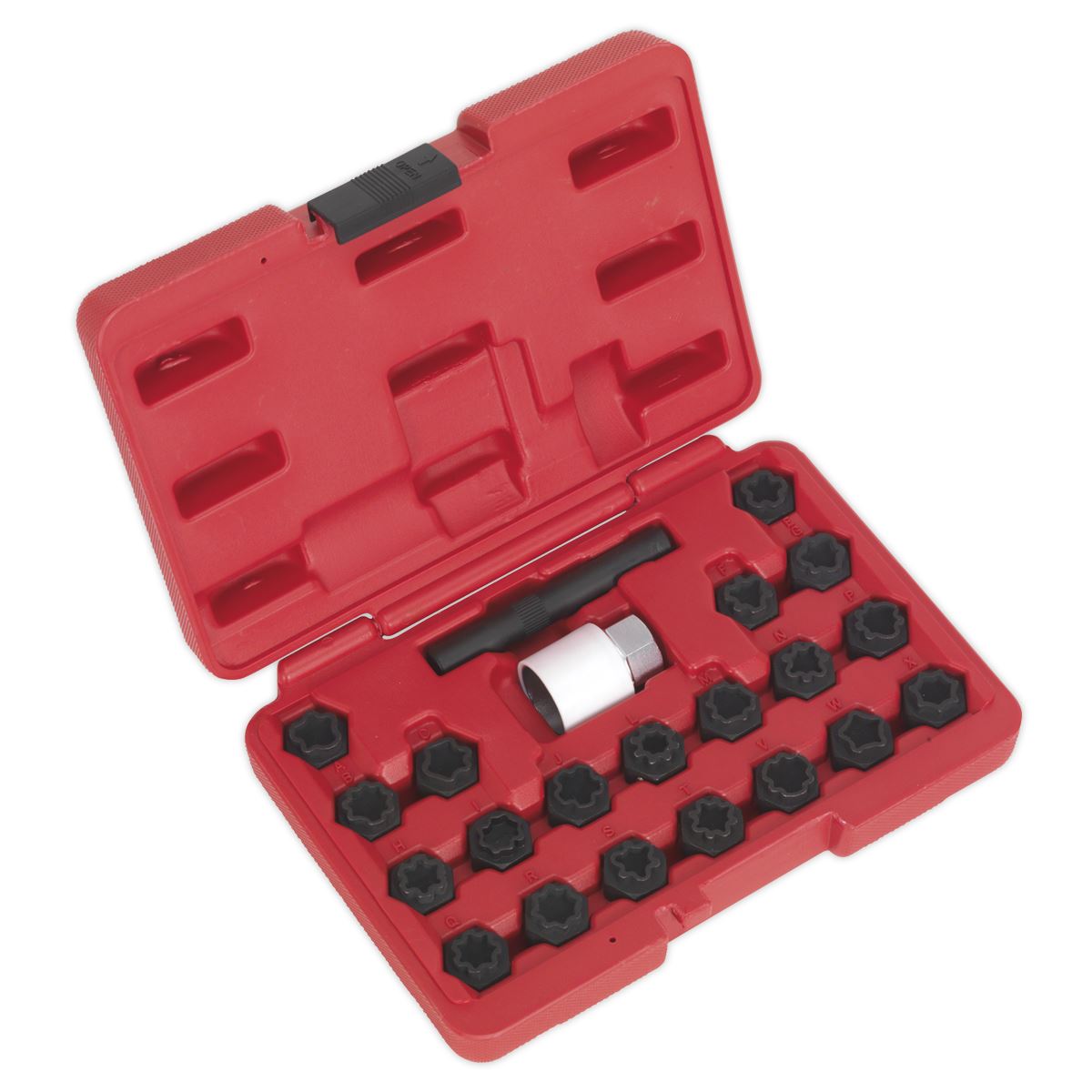 Sealey Locking Wheel Nut Key Set 22pc - Audi SX206