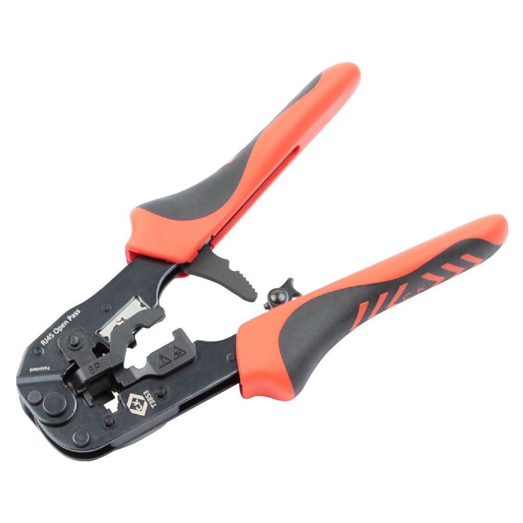 CK Tools Ratchet Crimping Pliers - Pass Thru Mod Plugs T3853