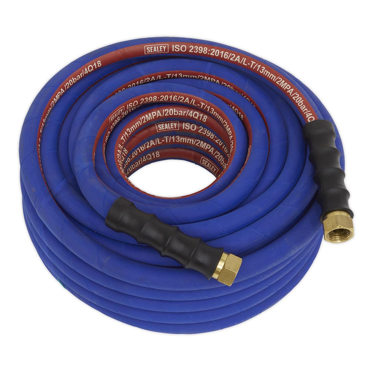 Sealey Air Hose 20m x 13mm with 1/2"BSP Unions Extra Heavy-Duty AH20R/12