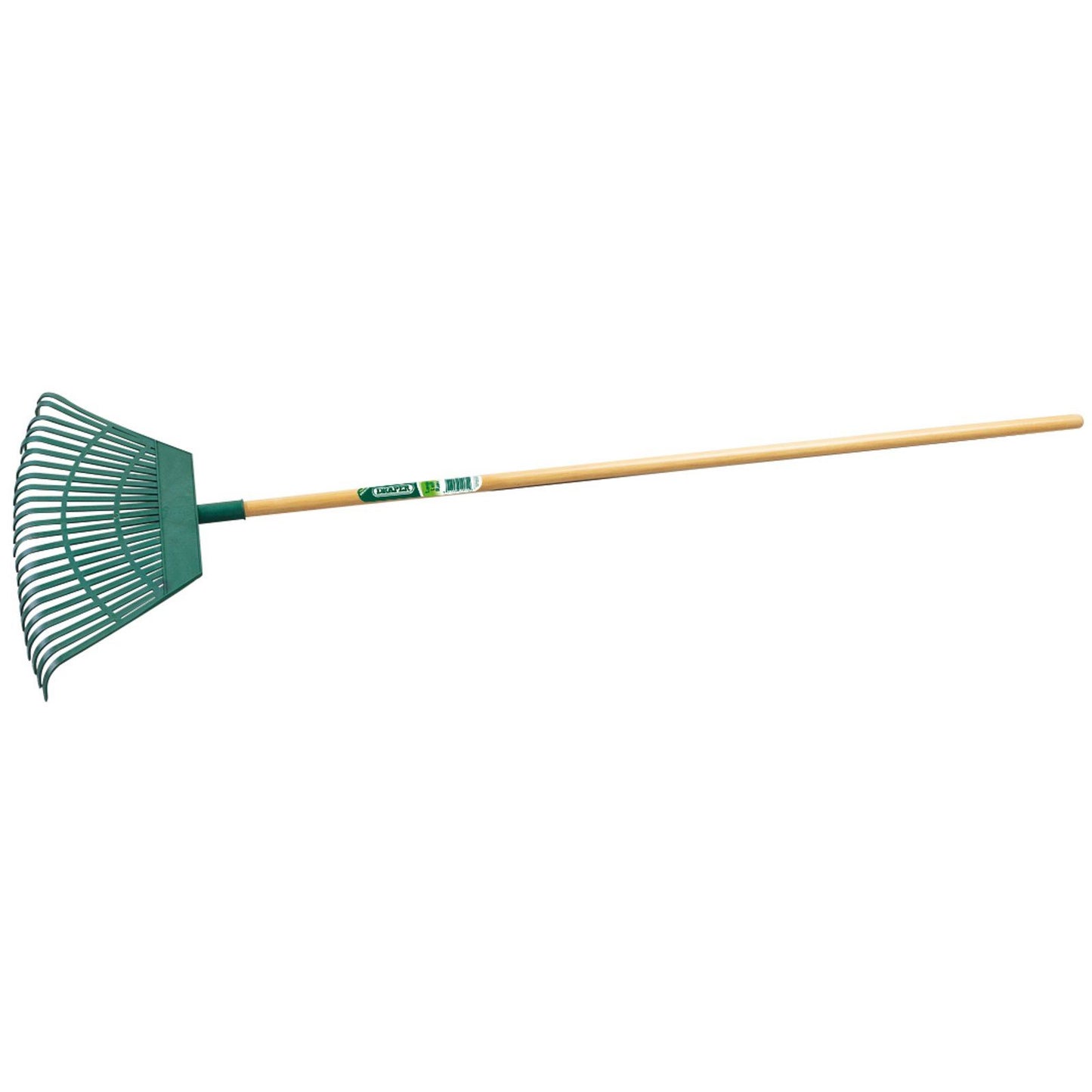 Draper 3083P Plastic Garden Leaf Rake Leaves Gardening 500mm Wooden Handle - 31069