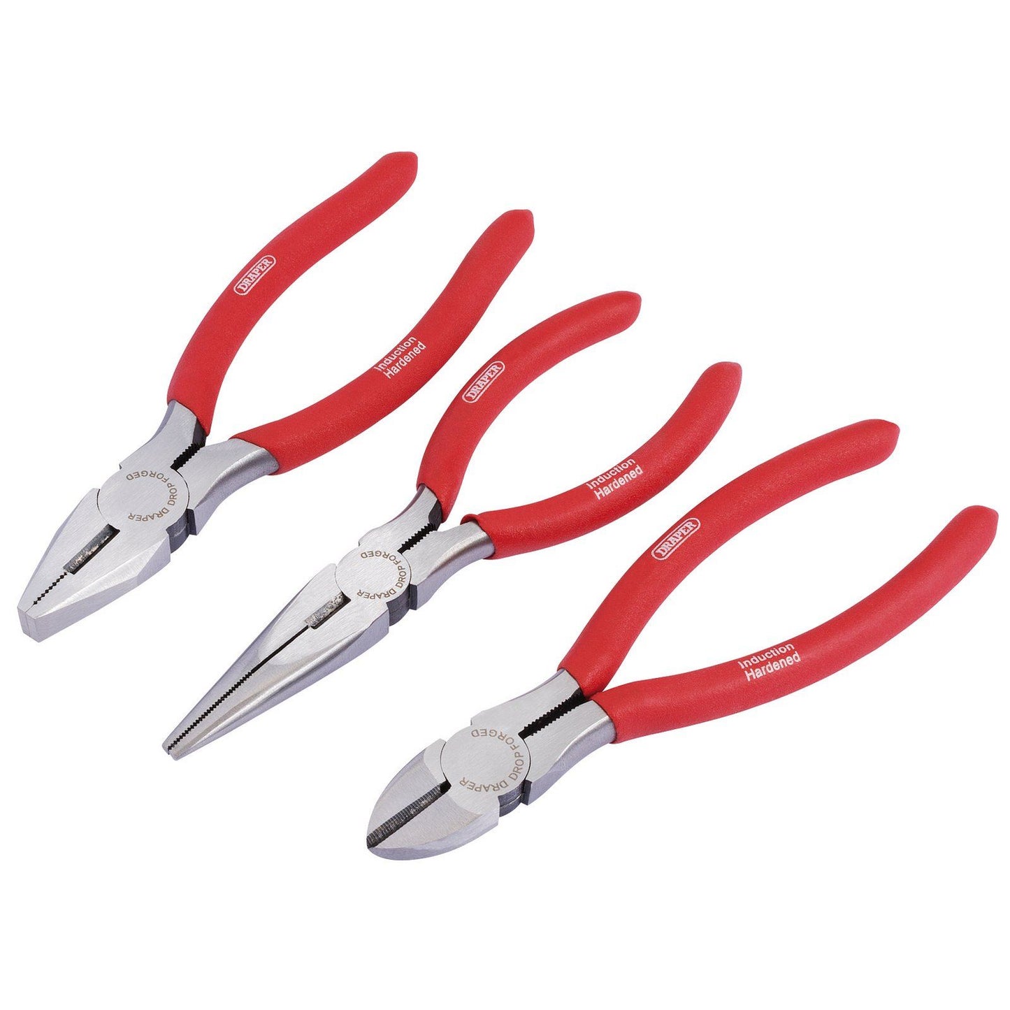 1x 3 Piece Draper 160mm Pliers Set With PVC Dipped Handles - 67924