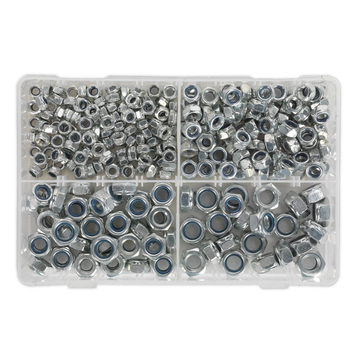 Sealey Nylon Locknut Assortment 300pc M6-M12 Metric AB032LN