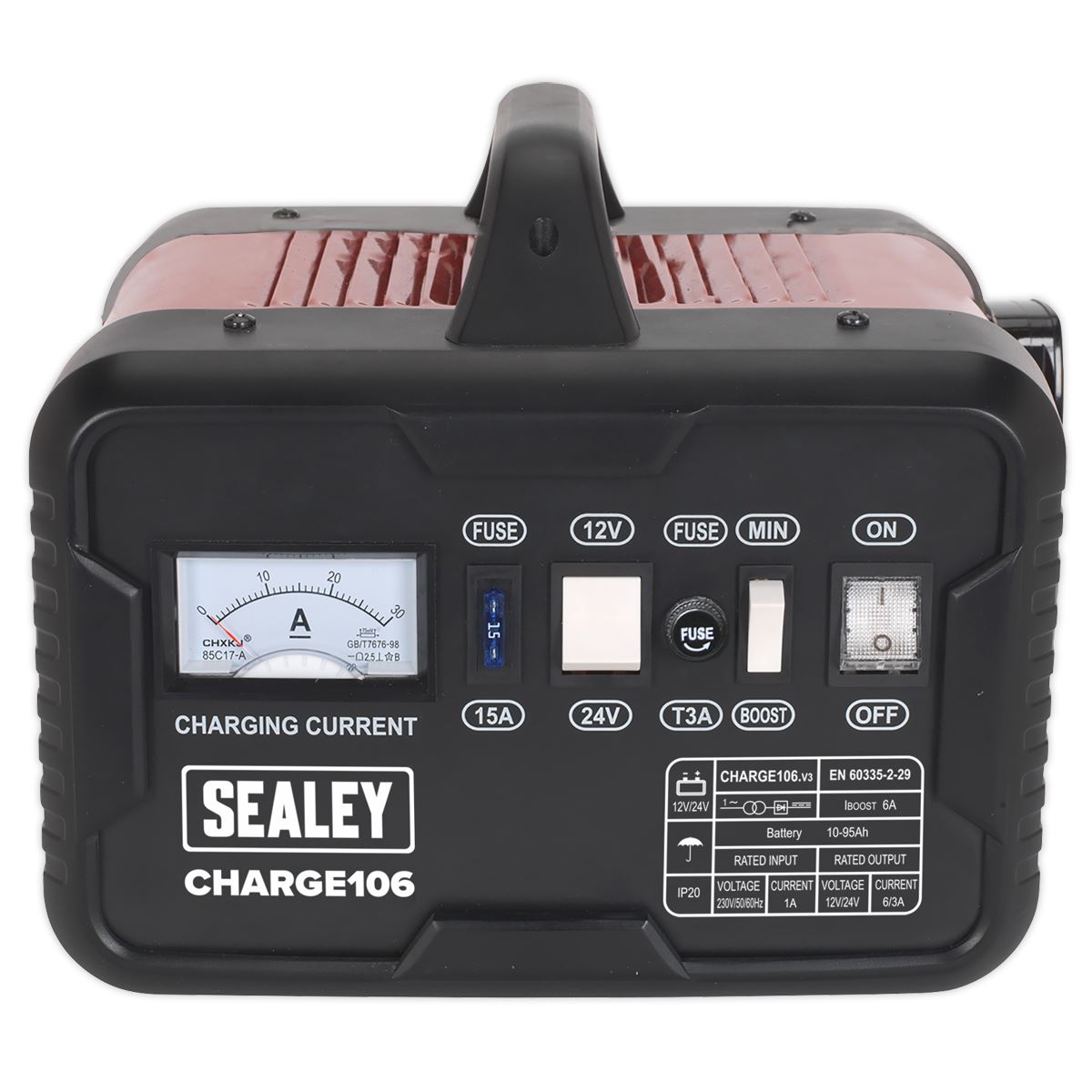 Sealey Battery Charger 8Amp 12/24V 230V CHARGE106