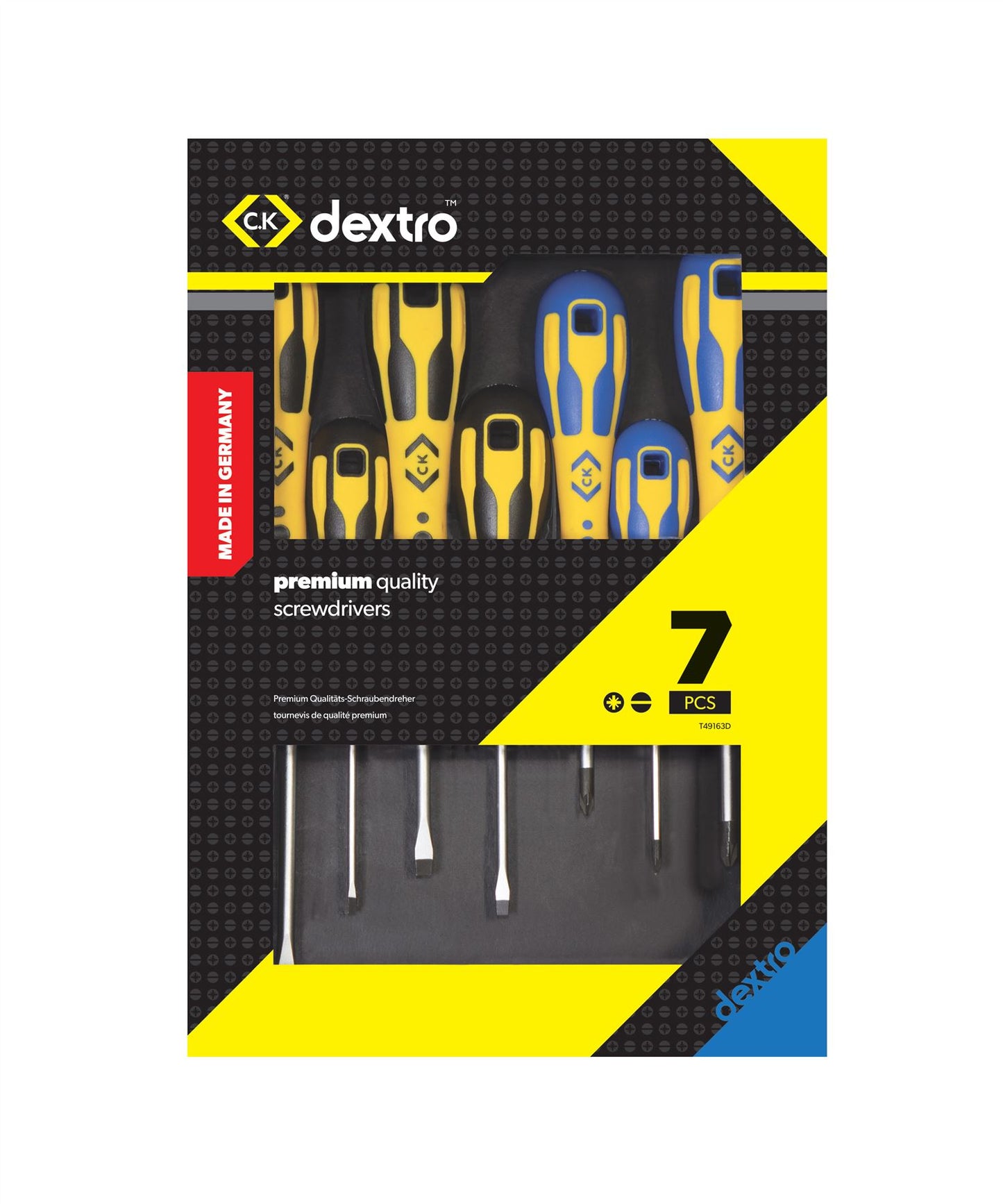CK Tools Dextro Screwdriver Set of 7 PZ/SL T49163D