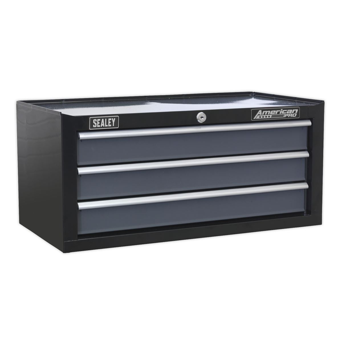 Sealey Mid-Box 3 Drawer with Ball Bearing Slides - Black/Grey AP3503TB