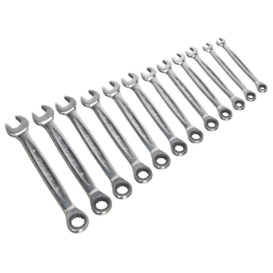 Sealey Ratchet Combination Spanner Set 12pc - Platinum Series AK63922