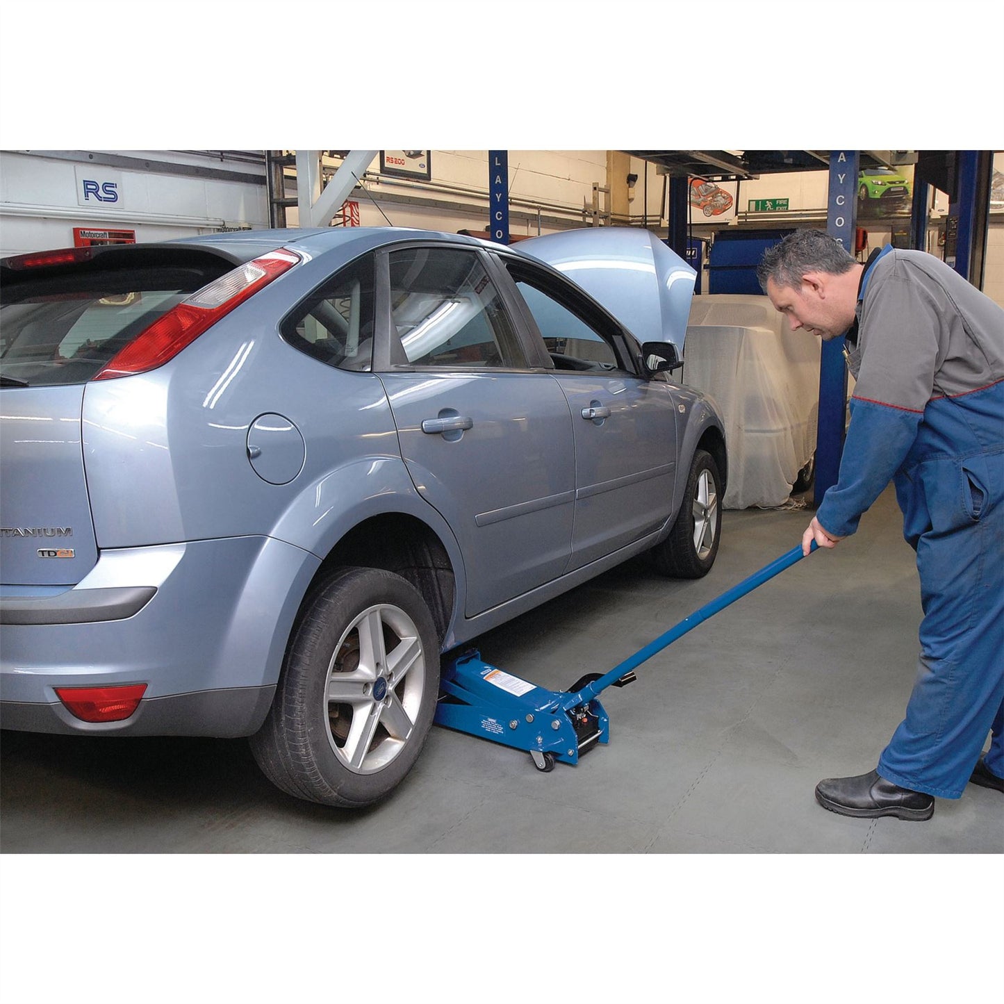 Draper 30612 3 Tonne Heavy Duty Garage Trolley Jack with 'Quick Lift' Facility