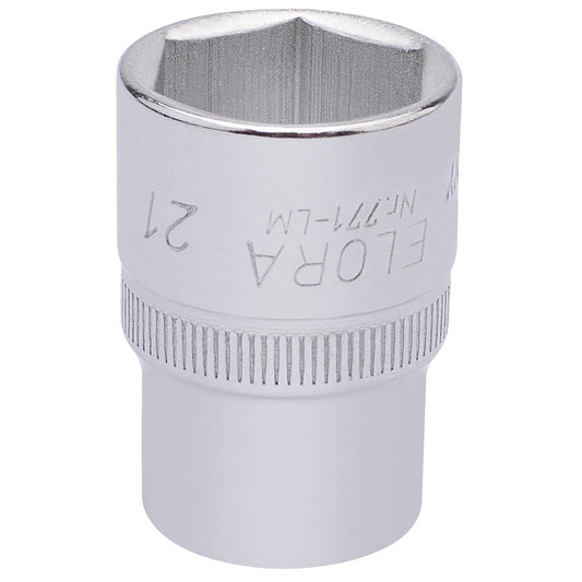 Draper 21mm 1/2" Square Drive Elora Hexagon Socket 15310