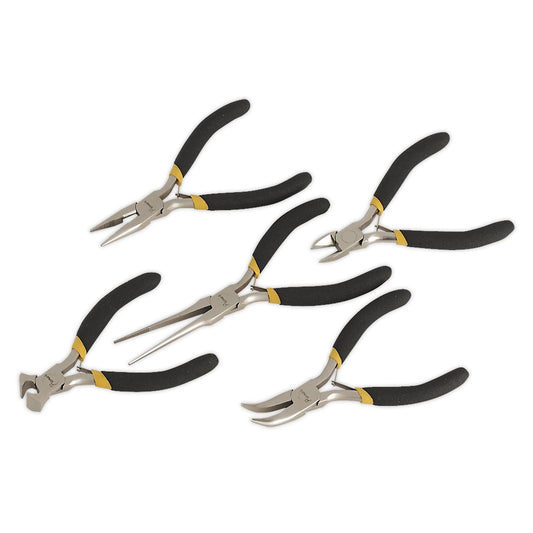 Sealey Mini Pliers Set 5pc Ni-Fe Finish AK937