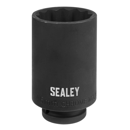 Sealey 1/2"Sq Drive 46mm 12-Point Impact Socket SX046