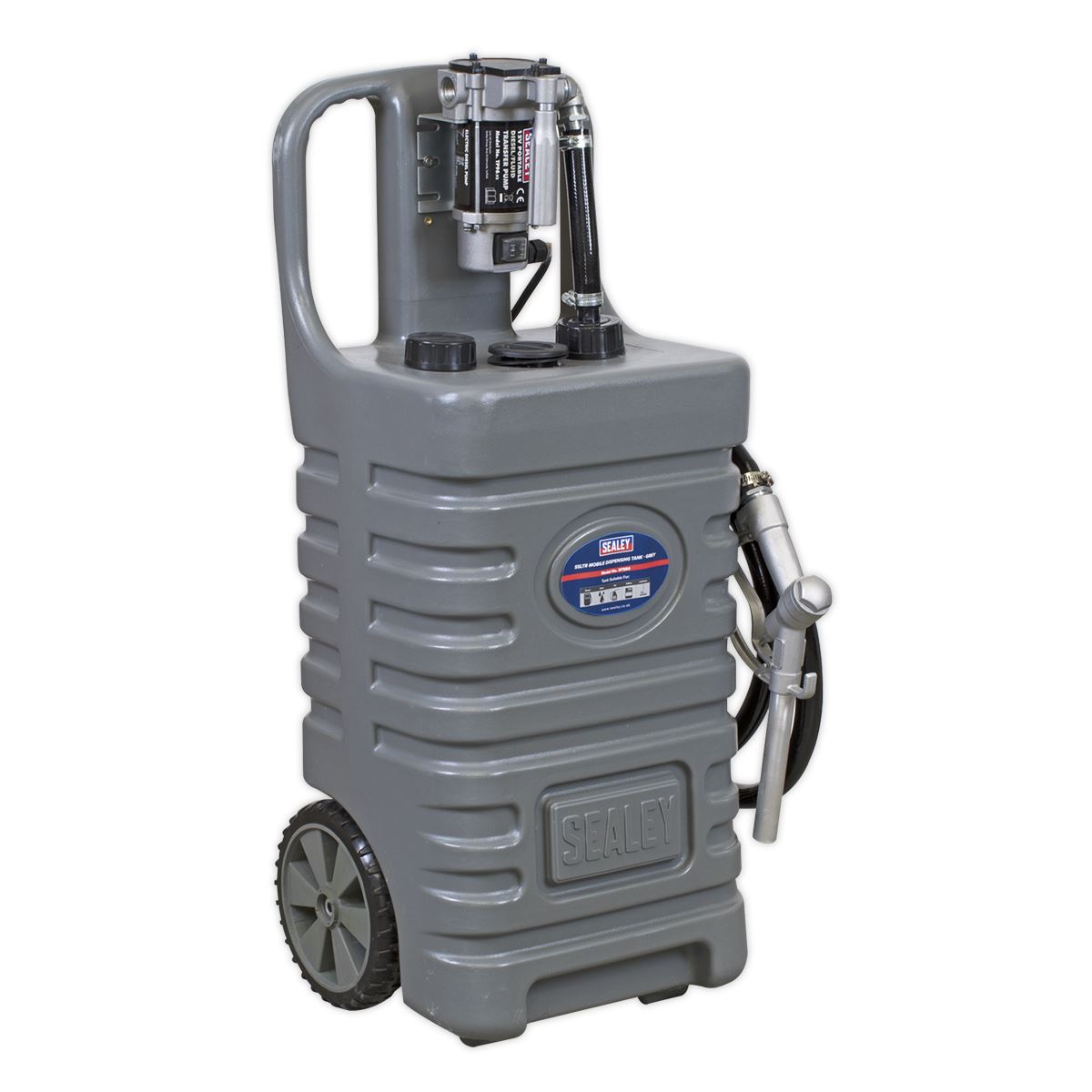 Sealey Mobile Dispensing Tank 55L with Diesel Pump - Grey DT55GCOMBO1