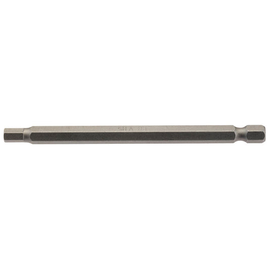 Draper 64374 5mm 1/4" Hex. Hexagonal Insert Bit 100mm Long x 1