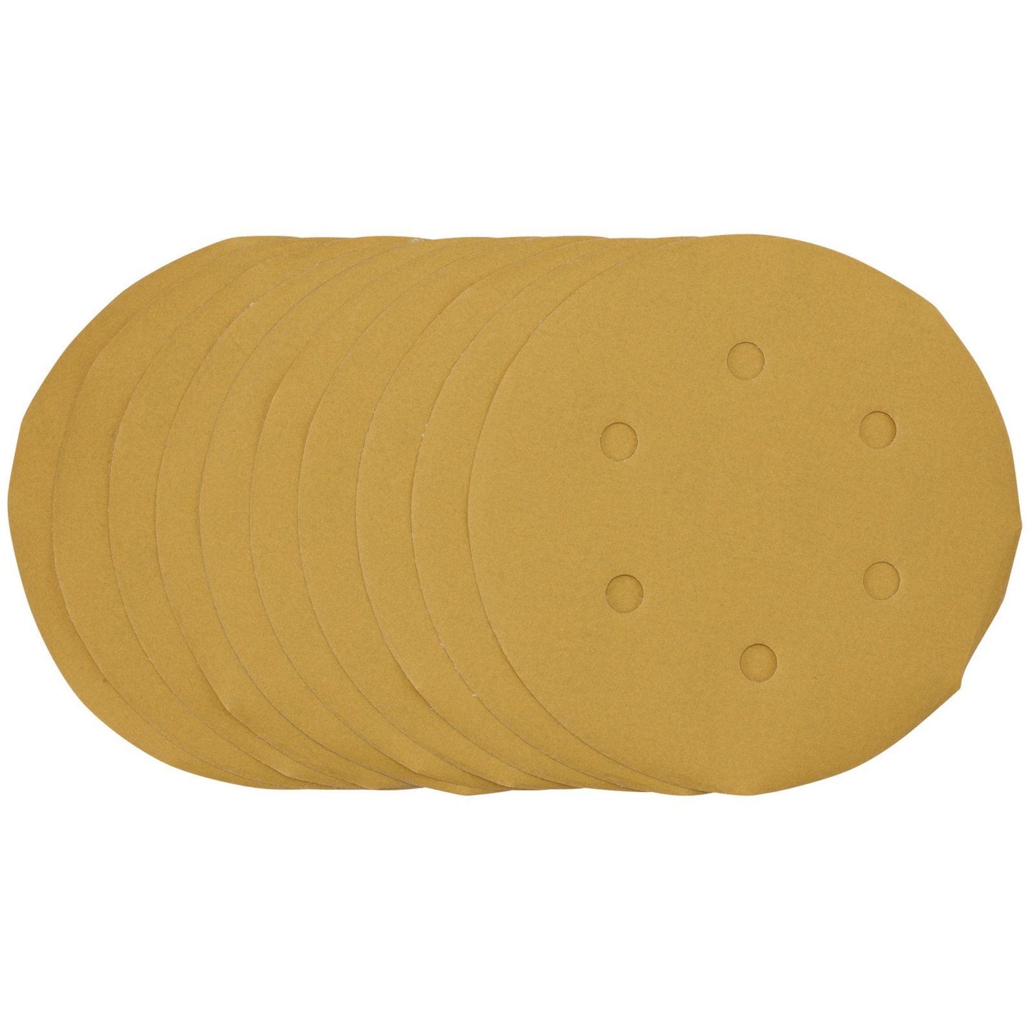 Draper Gold Sanding Discs with Hook & Loop, 150mm, 400 Grit (Pack of 10) - 64282