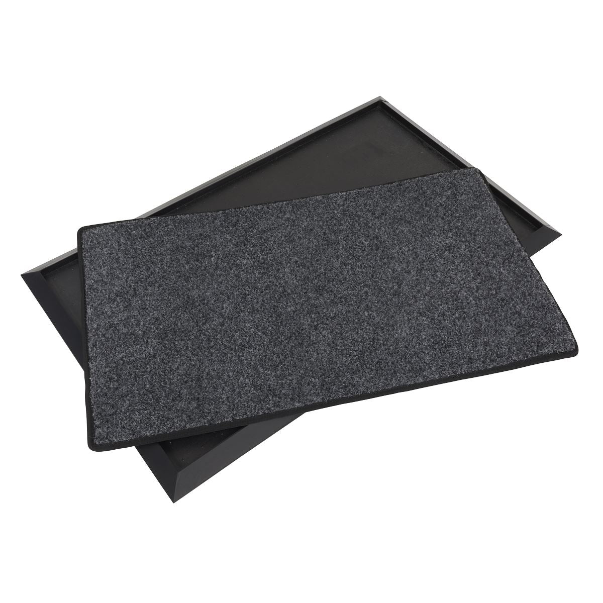 Sealey Rubber Disinfection Mat With Removable Carpet 450 x 750mm DRM01