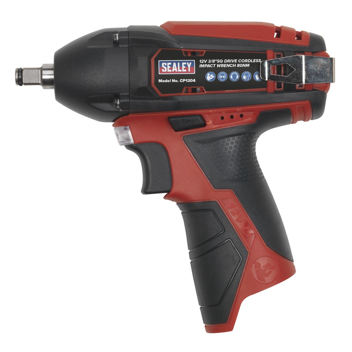 Sealey Cordless Impact Wrench 3/8"Sq Dr 80Nm 12V Li-ion - Body Only CP1204