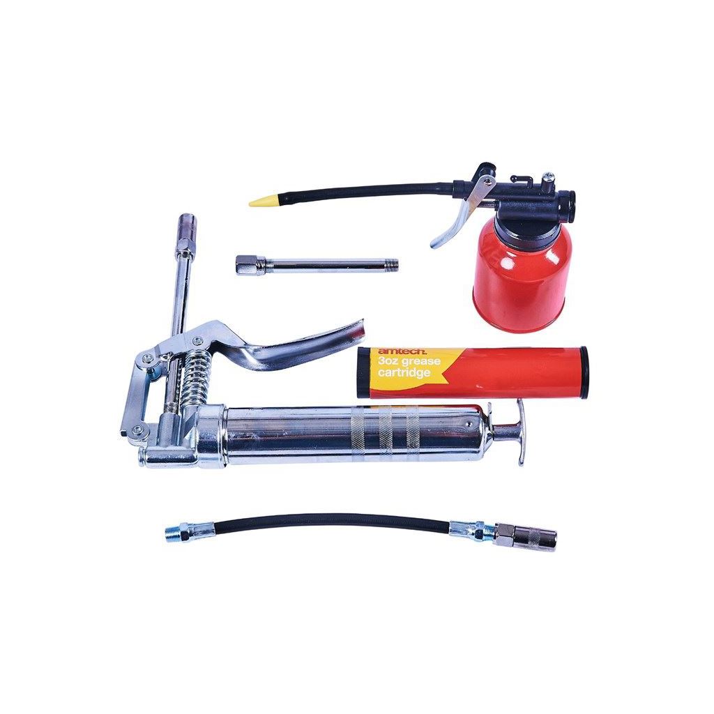 Amtech Mini Grease Tube Gun Oil Can Tool Kit Heavy Duty Set - J2310