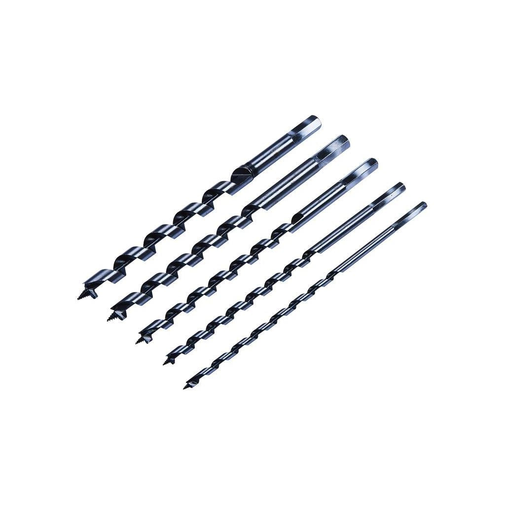 5 Piece Auger Bit Set Long Hex Shank Wood Drill Bits 6 8 10 12 14mm 230mm Tool - F1350