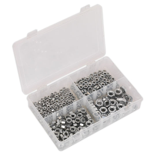 Sealey Steel Nut Assortment 370pc M5-M10 Metric AB028SN