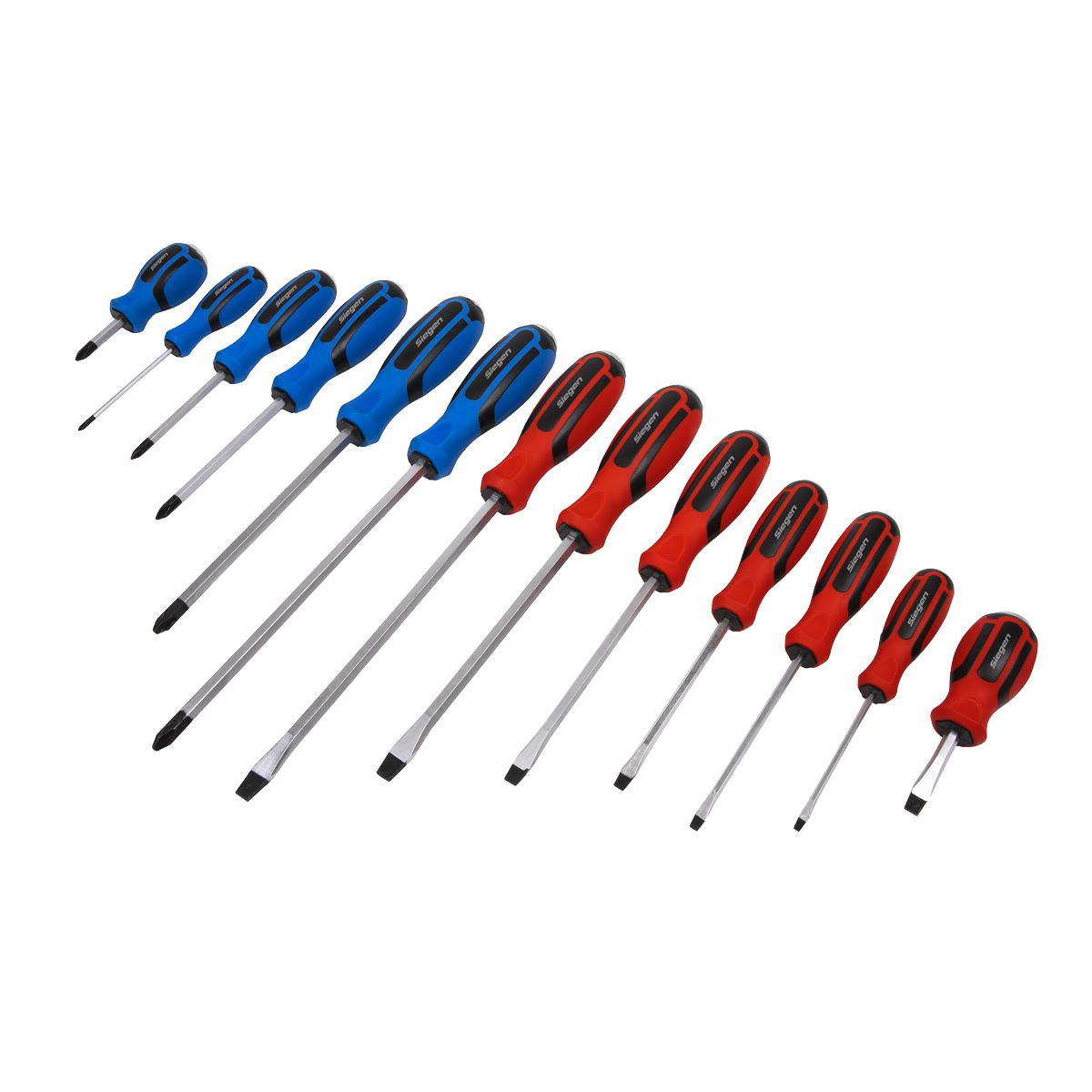 Sealey Screwdriver Set 13pc Hammer-Thru S0754