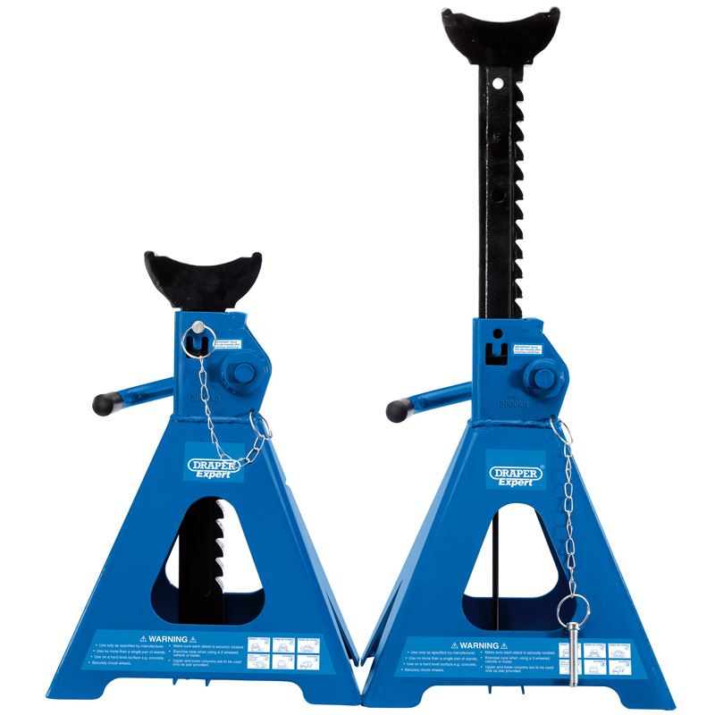 Draper Expert 5.0 Tonne Pneumatic Rise Ratcheting Axle Stands (Pair of) 01814