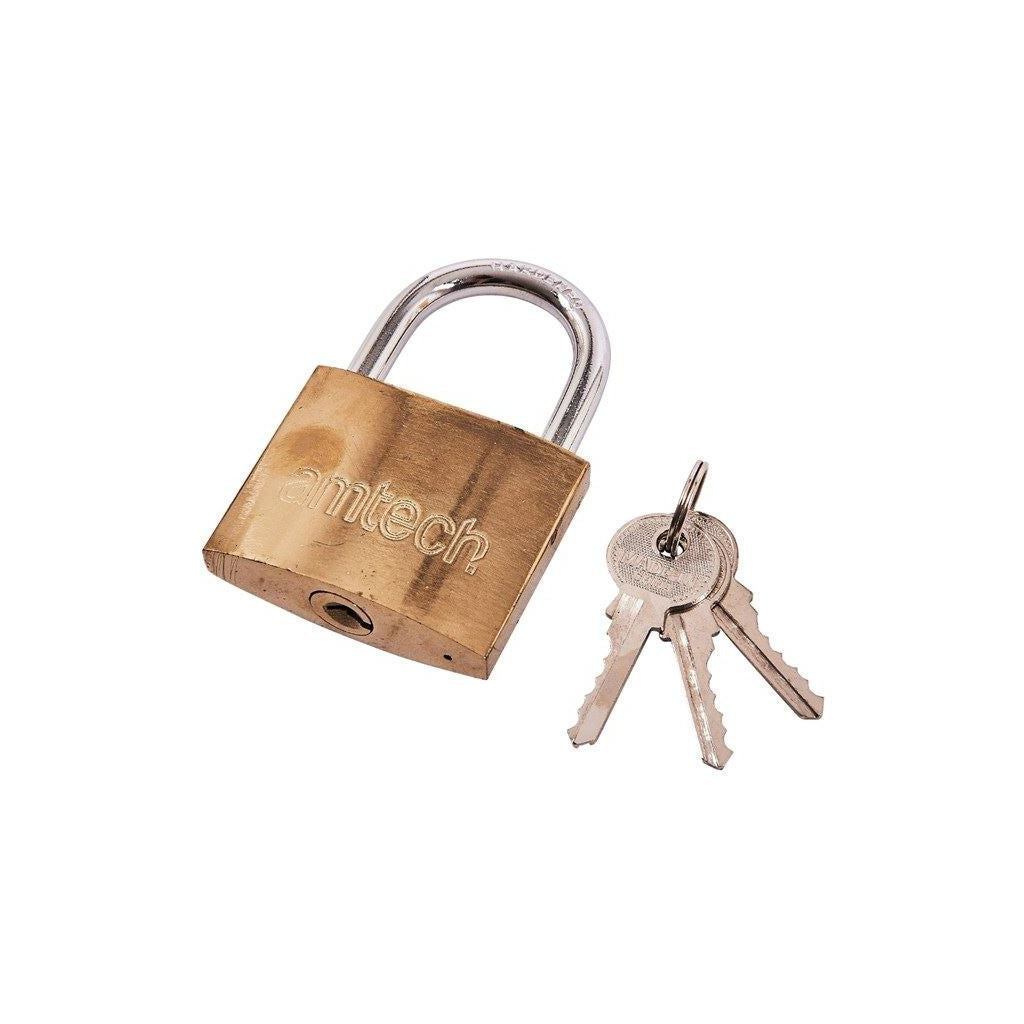 63mm Heavy Duty Brass Hardened Steel Security Padlock Shed Garage 3 Keys Strong - XXSEL01