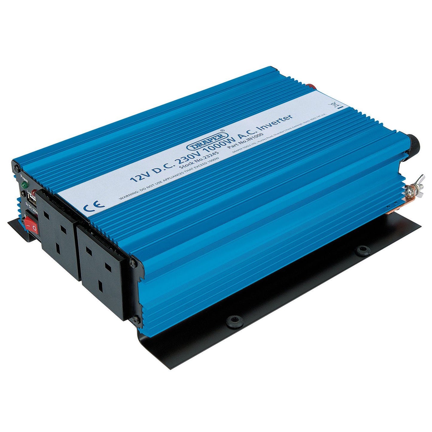 Draper 1000W 12V DC - 230V AC Inverter - 23245