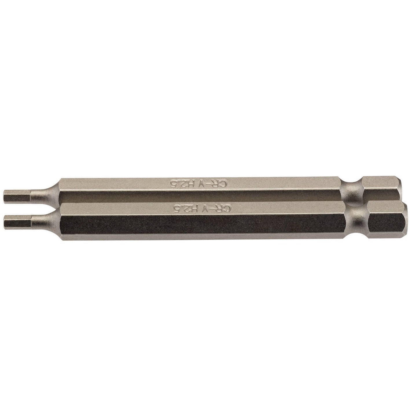 1x Pair Of Draper 2.5mm 1/4" Hexagonal Insert Bit - 75mm Long - 64319