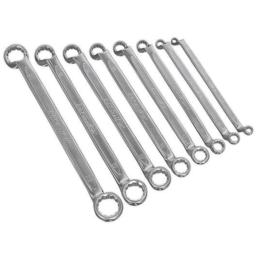 Sealey Offset Double End Ring Spanner Set 8pc Metric AK63257