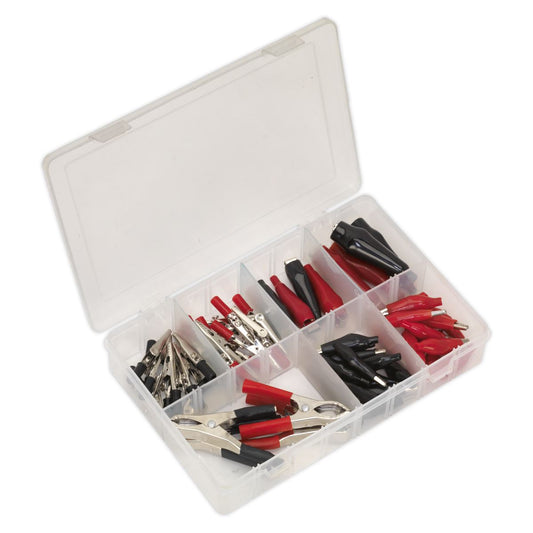 Sealey Crocodile Clip Assortment 60pc Red & Black AB023CA