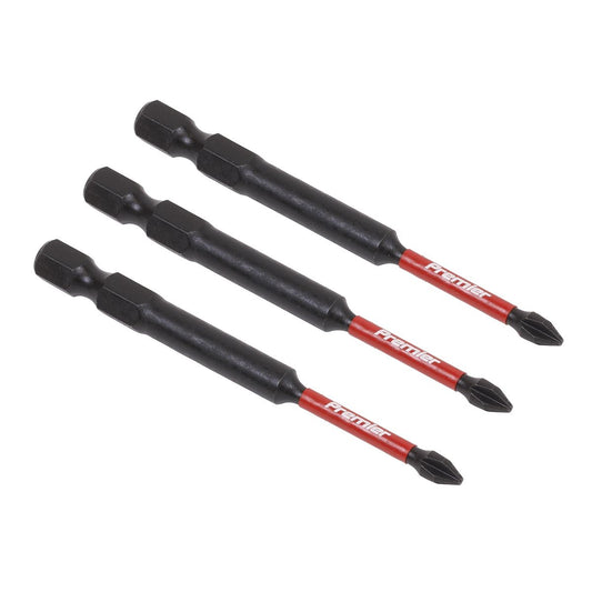 Premier Phillips #1 Impact Power Tool Bits 75mm - 3pc AK8254