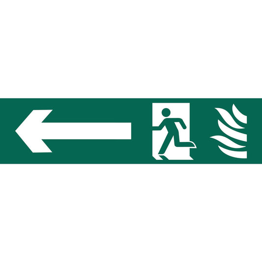 Genuine Draper 'Running Man Arrow Left' Safety Sign | 73165