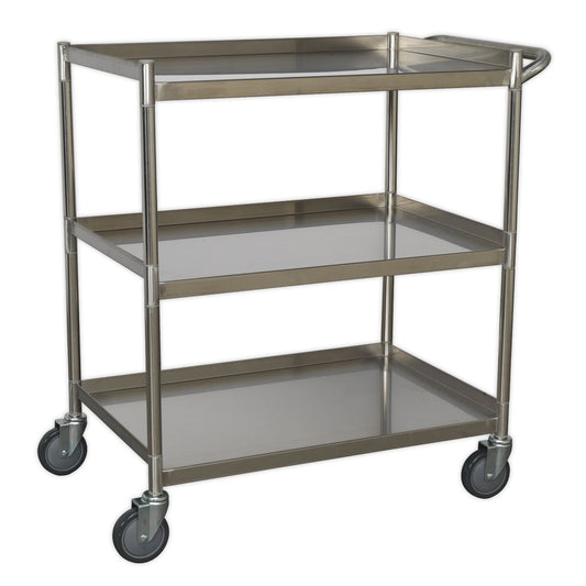 Sealey Workshop Trolley 3-Level Stainless Steel CX410SS