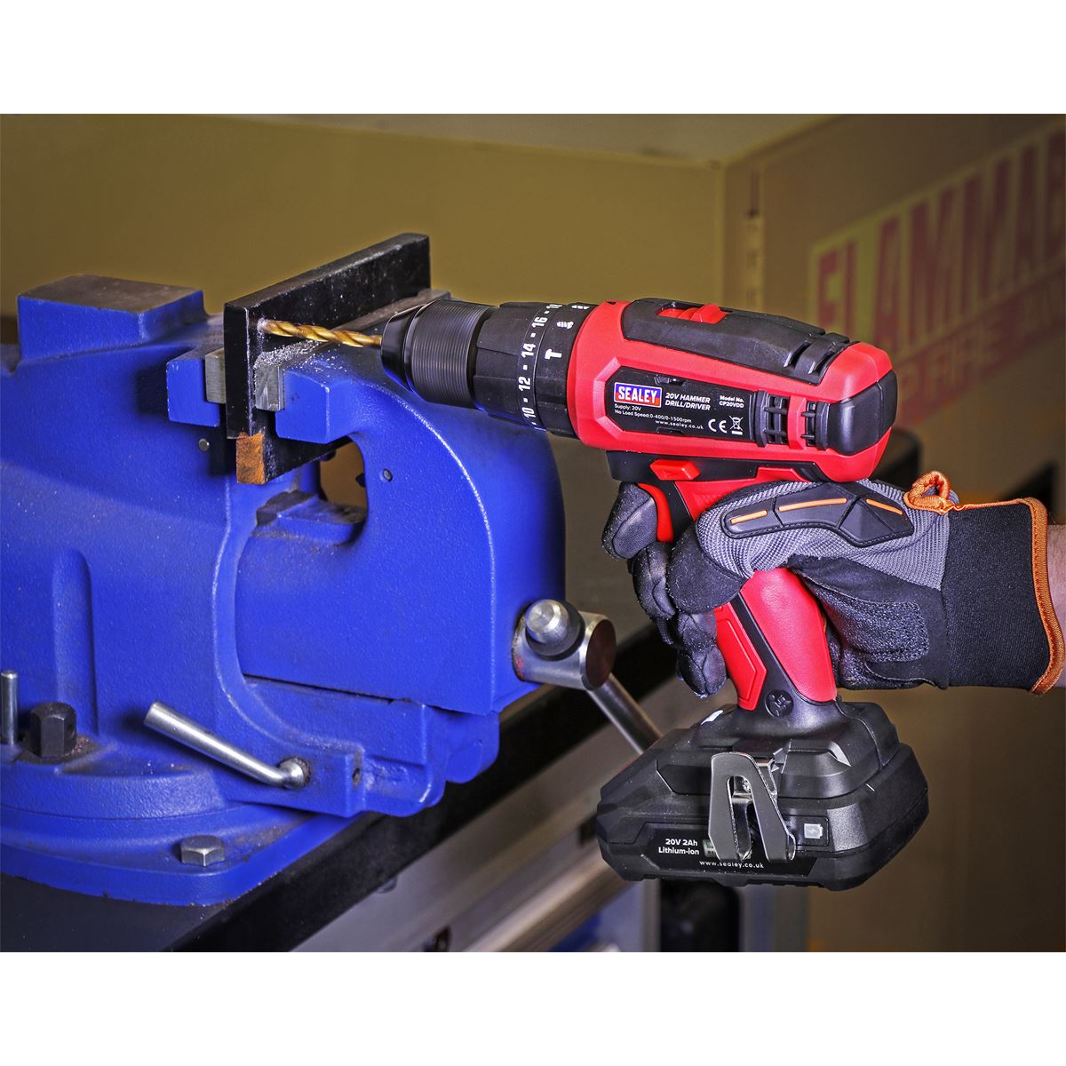 Sealey Hammer Drill/Driver 13mm 20V - Body Only CP20VDD