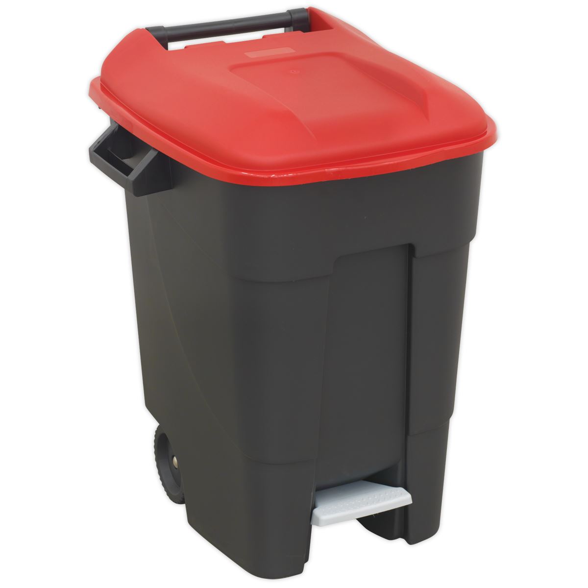 Sealey Refuse/Wheelie Bin with Foot Pedal 100L - Red BM100PR